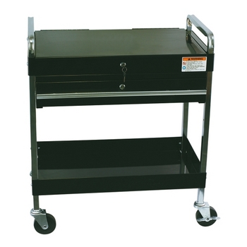 Sunex 8013ABK SERVICE CART W/LOCKING TOP & DRAWER BLACK image