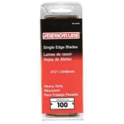 American Line ASR 66-0448 Razor Blades #12 Single Edge Clamshell 100 CT image