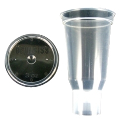 ITW Devilbiss DPC-503-K24 3 Oz. Disposable Cup & Lid (Qty 24) image