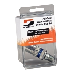 Dynabrade 76005 Pull-Back Steel and Brass Coupler/Plug Set image