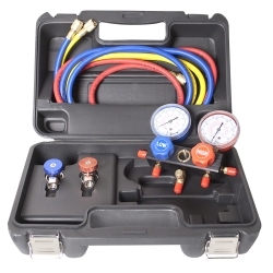 FJC, Inc. 6766P R134a Aluminum Block Manifold Gauge Set image