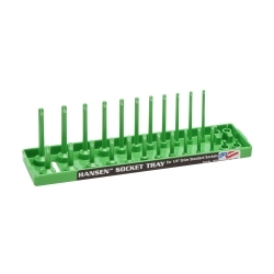 Hansen Global 1403 1/4" DR SAE Regular & Deep Socket Holder - Green image