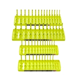 Hansen Global 92006 Hansen Global Hi-Viz 4-Pack Socket Holder, Yellow image