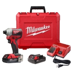 Milwaukee Electric Tools 2850-22CT Milwaukee M18 Compact Brushless 1/4" Hex image