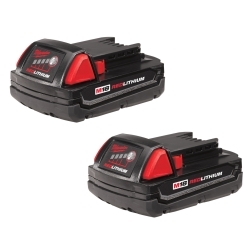 Milwaukee Electric Tools 48-11-1811 M18 REDLITHIUM Compact Battery 2 Pack image