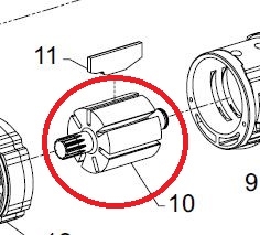 Ingersoll Rand 2135 53 Rotor For 2135ti Air Tool Repair Parts Kits Ingersoll Rand 2135 53 Rotor For 2135ti