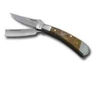 Sarge SK-423 3.5" FOLDING KNIFE W/ 2" BLADE BURL WOOD HANDLE image