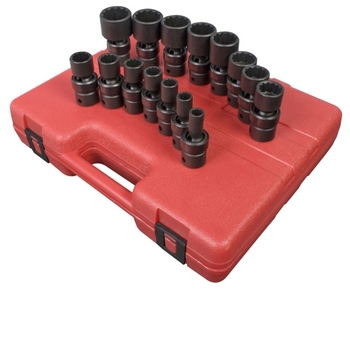 Sunex 2856 15 PC 1/2" DR 12 PT SAE UNIVERSAL IMPACT SOCKET image