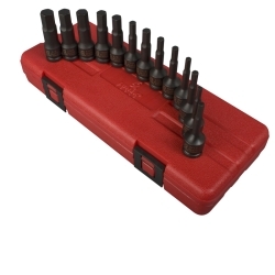 Sunex 3649 SAE and Metric Impact Hex Driver Set image