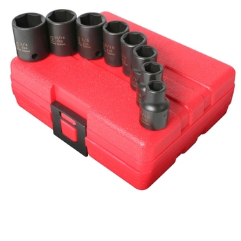 Sunex 3650 SOCKET SET IMPACT 3/8IN. DRIVE 8PC STD SAE 6 POINT image