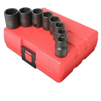 Sunex 3651 SOCKET SET IMPACT 3/8IN. DRIVE 8 PC METRIC 6 POINT image