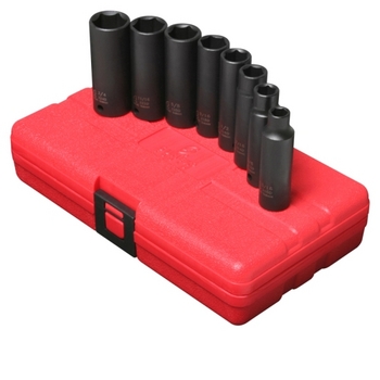 Sunex 3652 SOCKET SET IMPACT 3/8IN. DRIVE 8PC DEEP SAE 6 PNT image