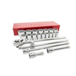 Sunex 4421 21 PC 3/4" DR. CHROME SOCKET SET - SAE image