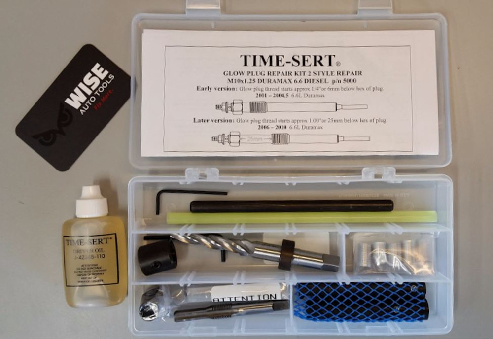 TIME-SERT 5000 Duramax Diesel Glow Plug Thread Repair Kit image