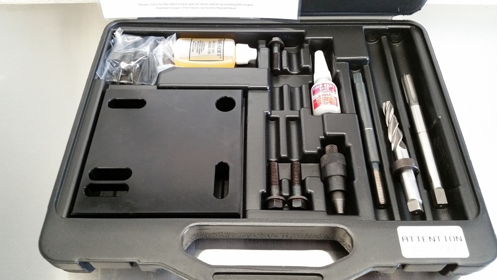 Image TIME-SERT 1090 BMW 3, 5 Series Head Bolt Thread Kit w/Guide Plate and 14 Inserts